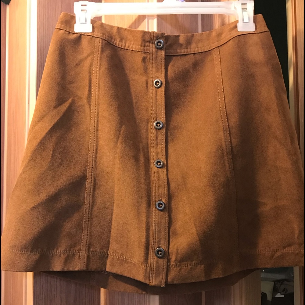 Hollister faux suede A line mini skirt
